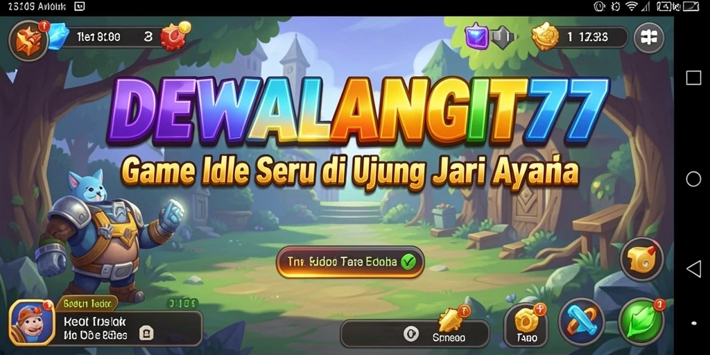 Screenshot dari gameplay DEWALANGIT77 menampilkan keseruan manajemen kerajaan.