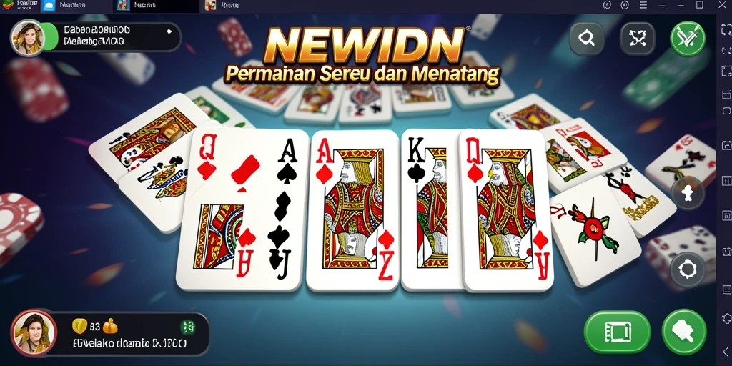Tampilan gameplay seru dalam permainan domino NEWIDN.