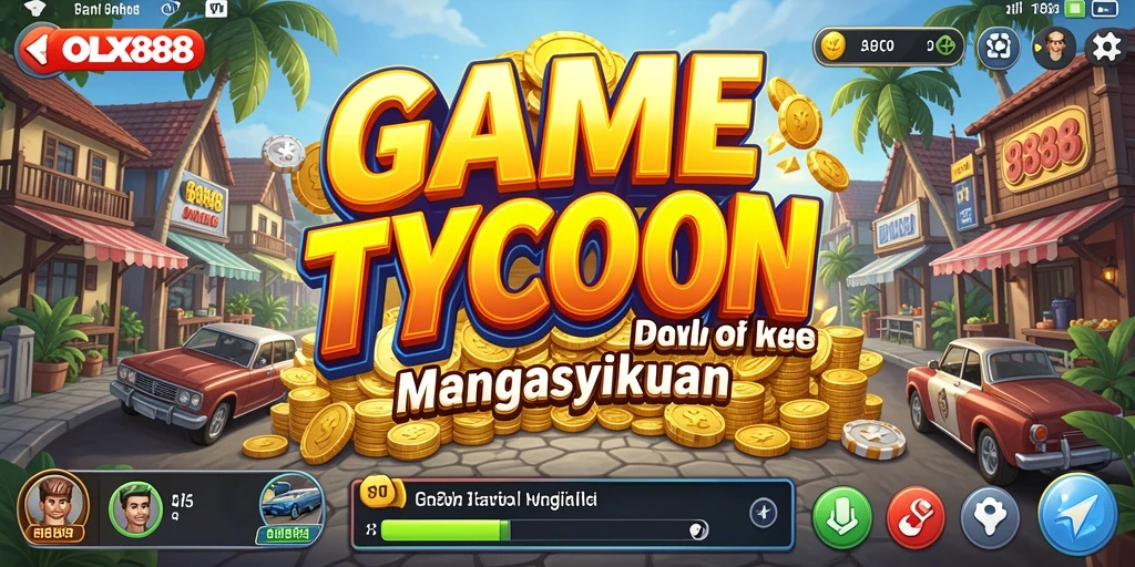 Tampilan gameplay menarik dari OLX888 yang menunjukkan dinamika bisnis Tycoon.