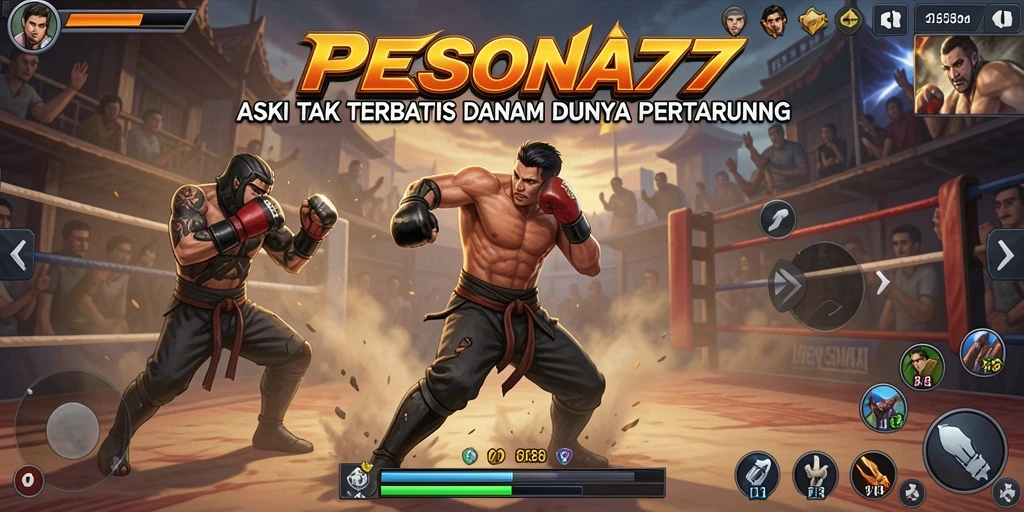 Tangkapan layar PESONA77 menampilkan aksi pertarungan yang seru dan intens.