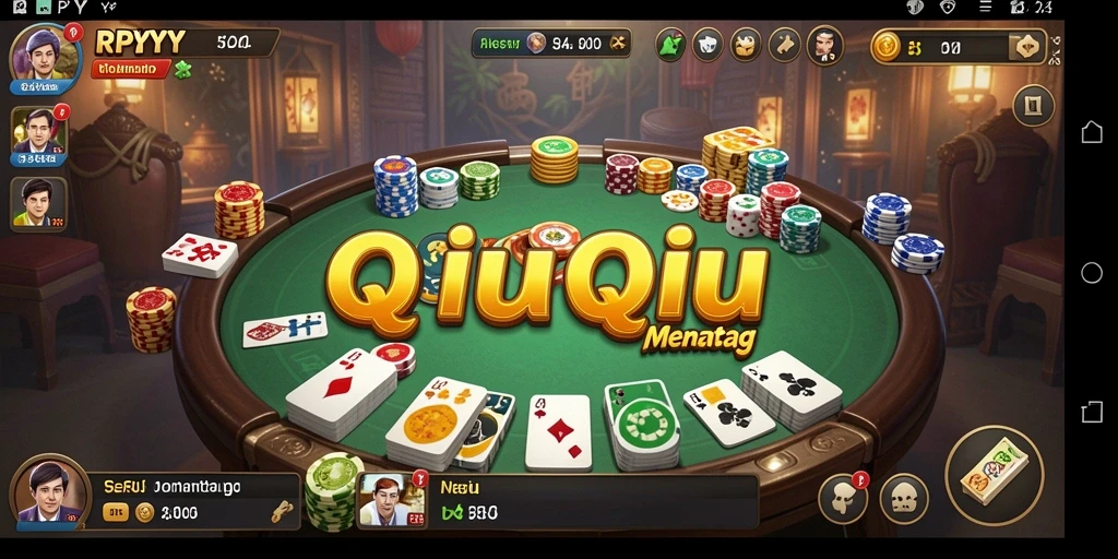 Screenshot gameplay RPYYY menunjukkan aksi seru permainan QiuQiu.