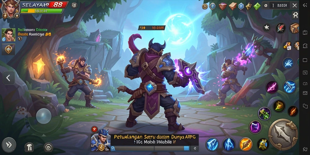 Screenshot gameplay SELAYAR88 yang menampilkan aksi seru dalam pertarungan ARPG.